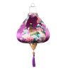 12 Inches Purple Peacock Satin Cloth Lantern Chinese Hanging Paper Lanterns Festival Decoration for Outdoor Party Wedding Garden