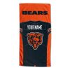 [Personalization Only] OFFICIAL NFL Jersey Personalized Beach Towel - Chicago Bears