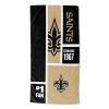 [Personalization Only] OFFICIAL NFL Colorblock Beach Towel - Saints