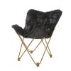 Polyester Folding Chair, Black