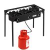 Outdoor Camp Stove High Pressure Propane Gas Cooker Portable Cast Iron Patio Cooking Burner