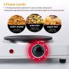 2000W Double Electric Burner Portable Dual Counter Stove Countertop Hot Plate Kitchen Cooker Stove with 5 Gear Temperature Control